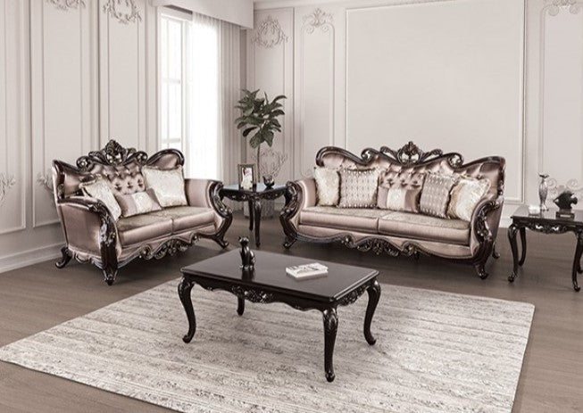 Albert Traditional Velvet Fabric Brown Chair