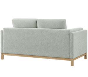 Amadeo Mist Deep Seat Comfort Modern Fabric Loveseat Back