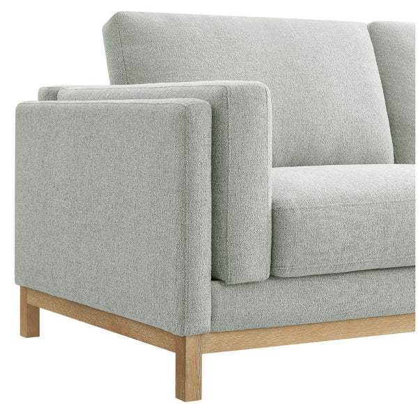 Amadeo Mist Deep Seat Comfort Modern Fabric Loveseat Corner