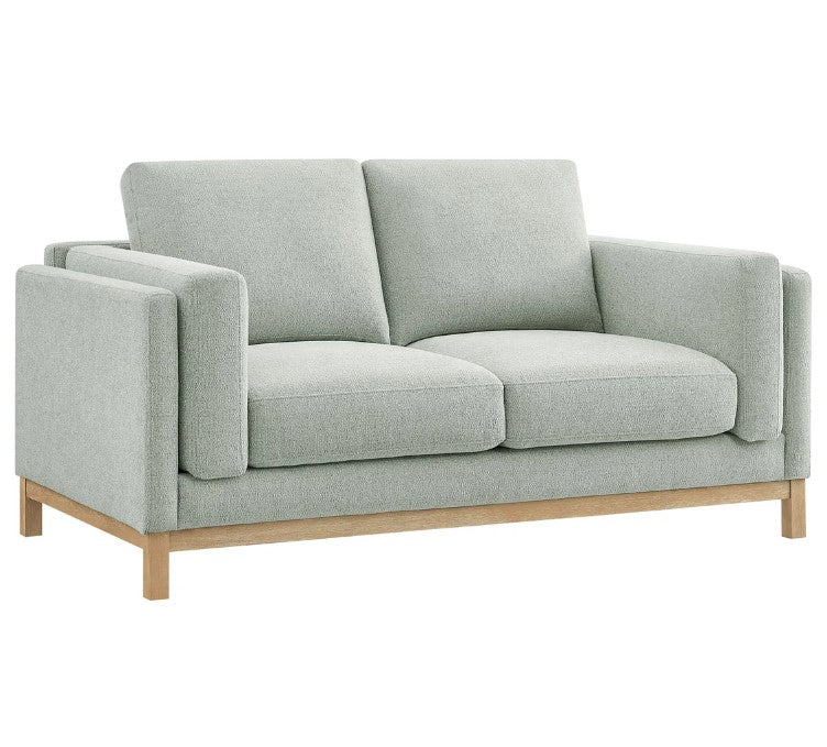 Amadeo Mist Deep Seat Comfort Modern Fabric Loveseat