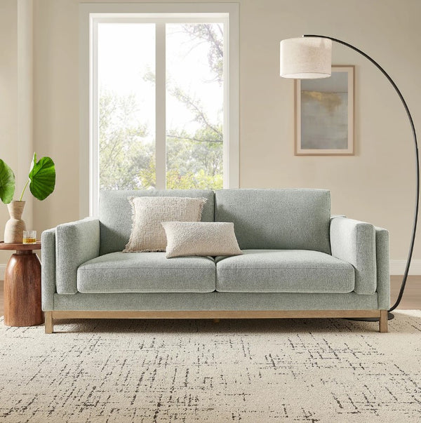 Amadeo Mist Deep Seat Comfort Modern Fabric Sofa