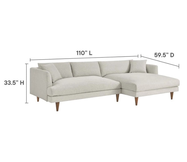 Modern sectional sofa  size
