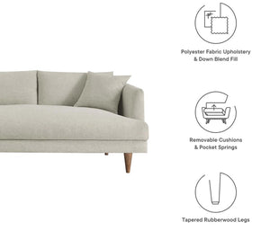 Annet modern sectional sofa in ivory color removable cushions