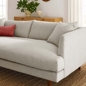 Annet modern ivory fabric sofa arm with wooden legs