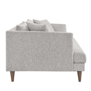 Annet modern light gray fabric sofa arm with wooden legs