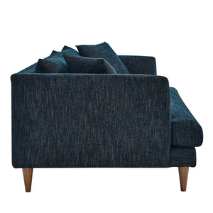 Annet modern navy fabric sofa arm  with wooden legs