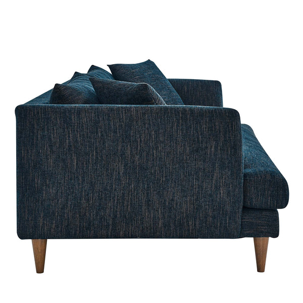 Annet modern navy fabric sofa arm  with wooden legs