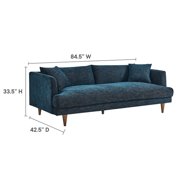 Annet modern navy fabric sofa size with wooden leg