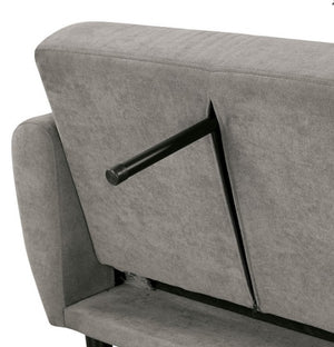 Arena contemporary futon sofa with back leg details