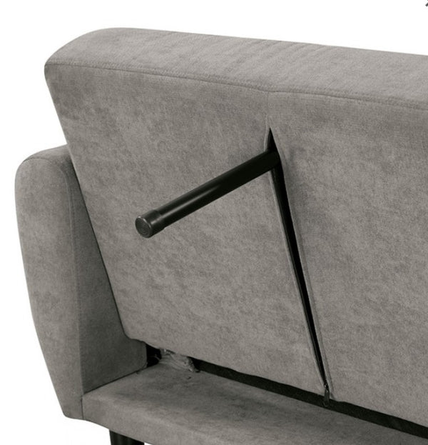 Arena contemporary futon sofa with back leg details