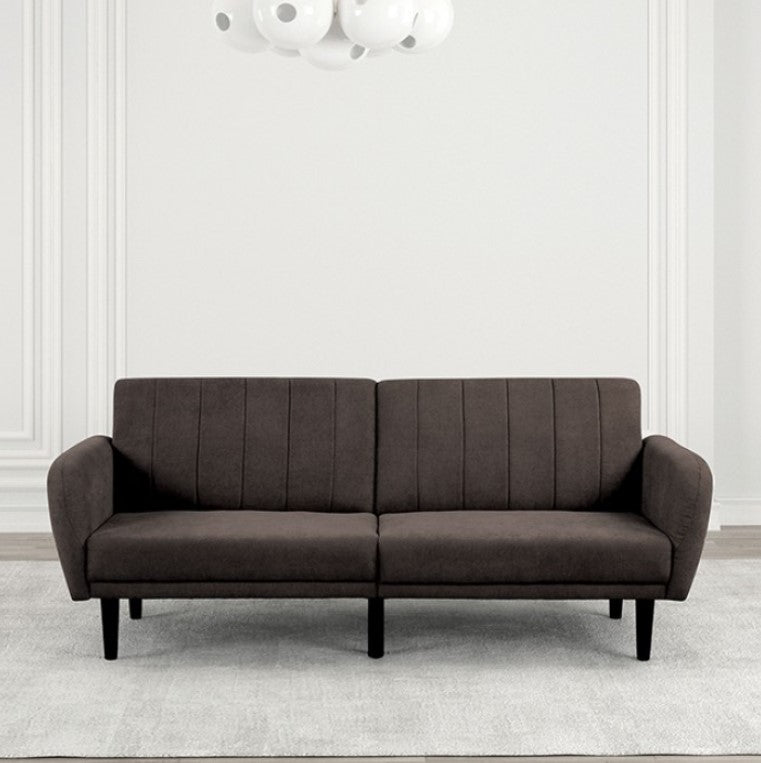 Arena brown contemporary futon sofa