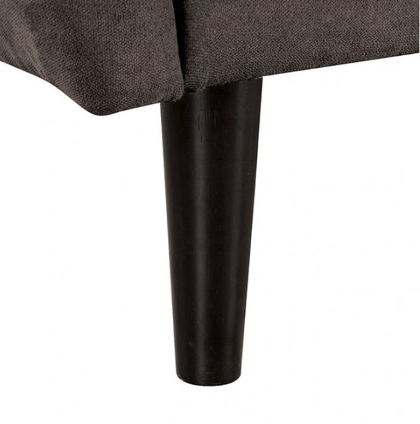 Arena brown contemporary futon sofa leg details