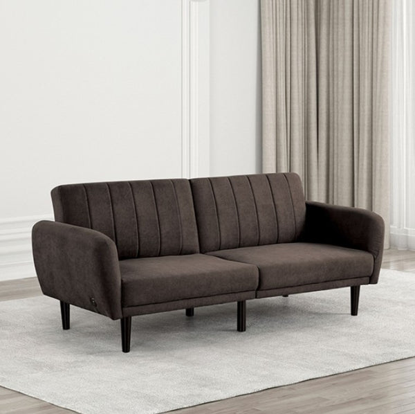 Arena brown contemporary futon sofa