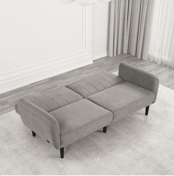 Arena contemporary futon sofa bed open detail
