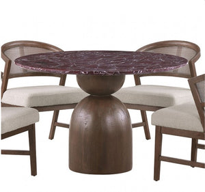 Artemos Contemporary Red Round Dining Table