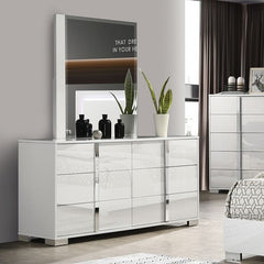 Asiko Modern UV Finish White Dresser
