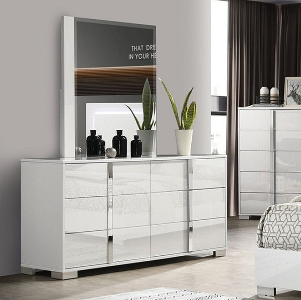 Asiko Modern UV Finish White Dresser