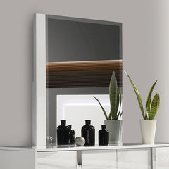 Asiko Modern UV Finish White Mirror