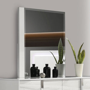 Asiko Modern UV Finish White Mirror