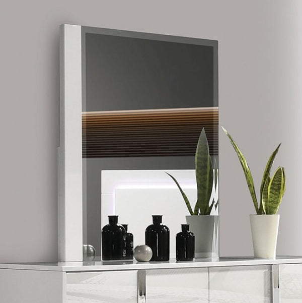 Asiko Modern UV Finish White Mirror