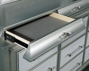 Aurielle Glam Gray LED Panel Dresser Jewelry drawer