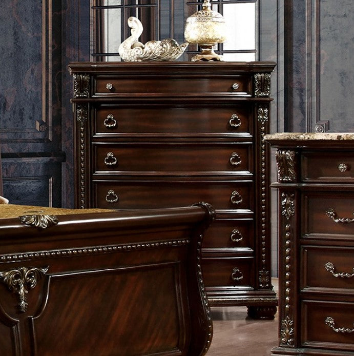 Aurora Brown Cherry Sleigh Chest