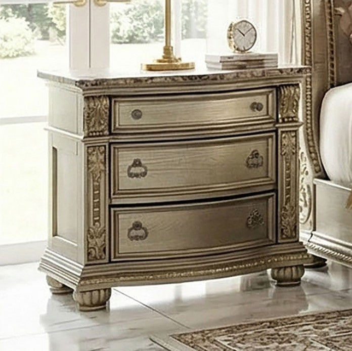 Aurora Champagne Gold Nightstand