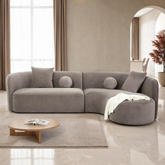 Azalia Modern Light Brown Circular Sectional Sofa