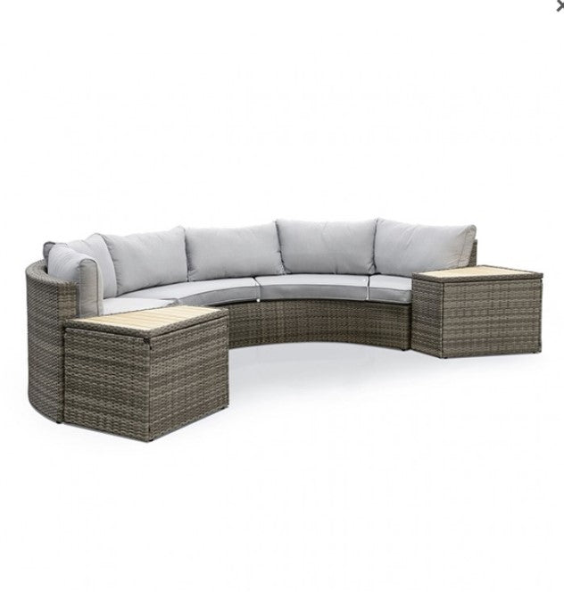 Barboa 6pc Outdoor Sectional With 2 End Tables