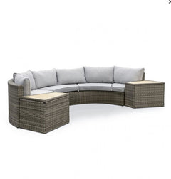 Barboa 6pc Outdoor Sectional With 2 End Tables