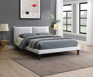 Bassetti Modern Style Shelter Padded White Bed Modern bedroom with a bed, nightstands, and decor