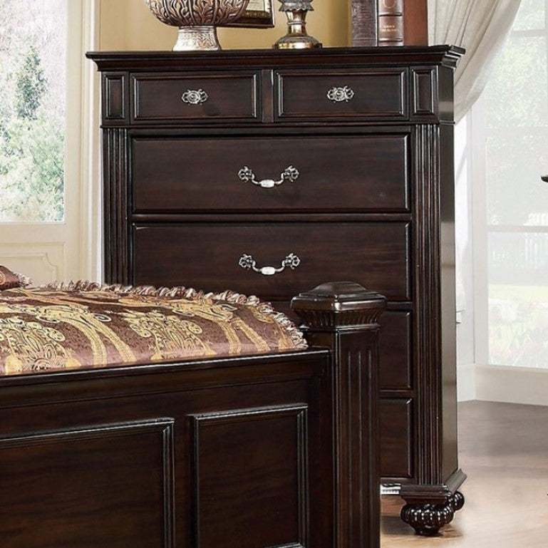 Bella Traditional Dark Walnut Chest