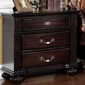 Bella Traditional Dark Walnut Nightstand