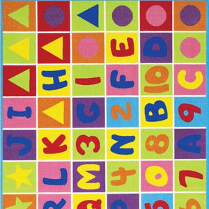 Brightstar ABC Shapes Kids 5x8 Area Rug Style