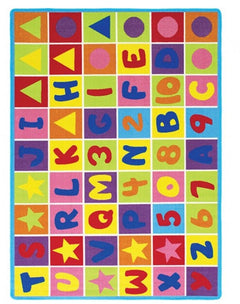 Brightstar ABC Shapes Kids 5x8 Area Rug