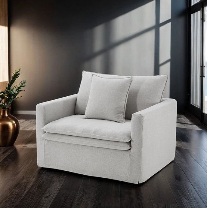 Bryant Chair Light Gray Taupe Fabric