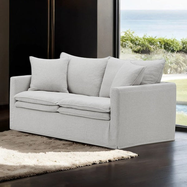 Bryant Loveseat Linen Light Gray Fabric