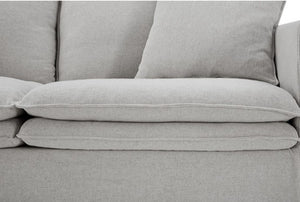 Bryant Sofa Linen Light Gray Fabric Seat