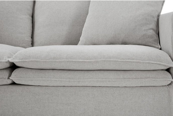Bryant Sofa Linen Light Gray Fabric Seat