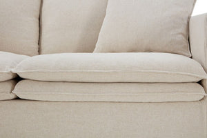 Bryant Sofa Linen Taupe Fabric Seat