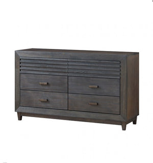 Buck Charcoal Brown Solid Hardwood Dresser