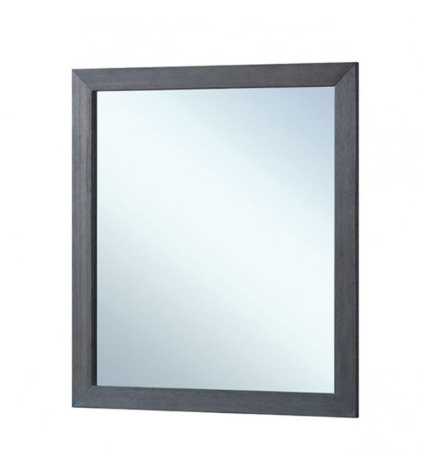 Buck Charcoal Brown Solid Hardwood Mirror