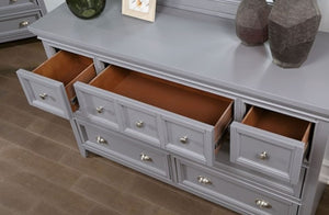 Cassie Transitional Gray Dresser Drawer