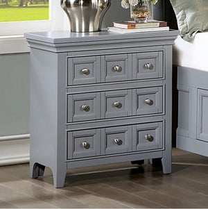 Cassie Transitional Gray Nightstand