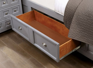 Cassie Transitional Under-Bed Drawer Gray Bed Drawer