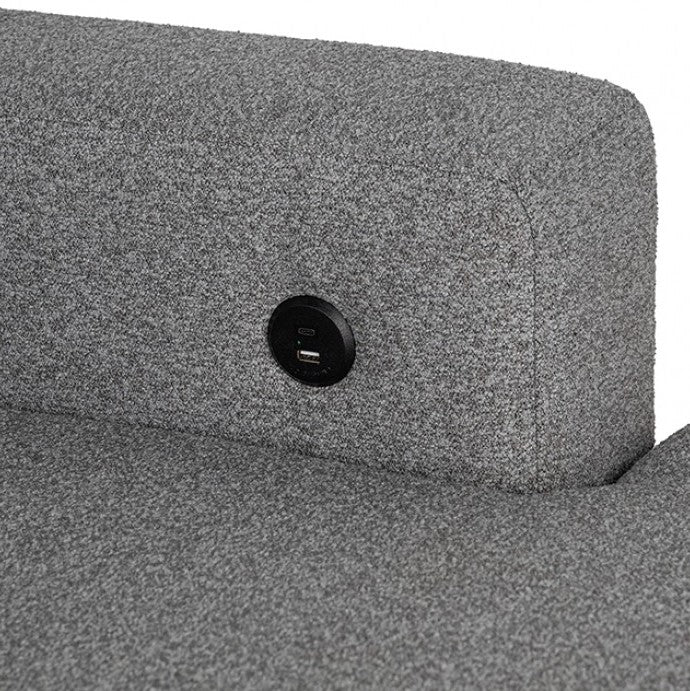Chiller Gray Contemporary Style Pull Out Sleeper Sectional Sofa Gray sectional sofa with decorative pillows in a living room with large windows showing a scenic view.