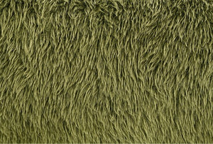 Dareen Contemporary Green Faux Fur Sofa with Ball Pillows Close-up of green grass texture