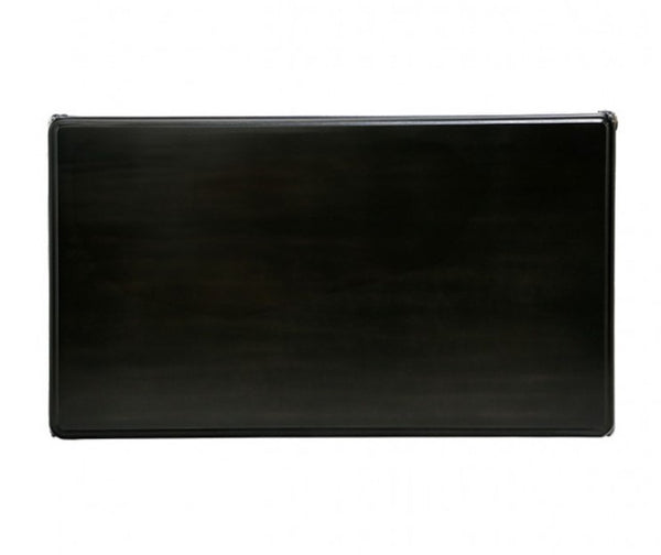 Black rectangular coffee table top  on a white background