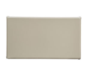 Beige rectangular coffee table on a white background