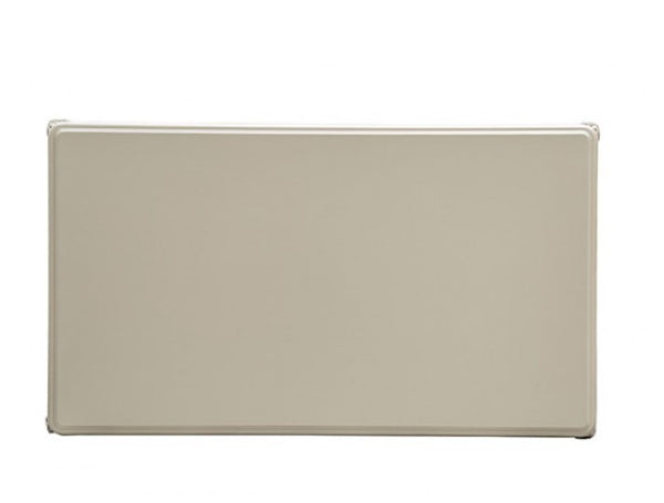 Beige rectangular coffee table on a white background